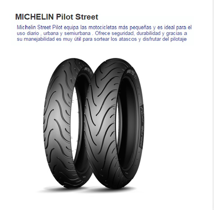 CUBIERTA MICHELIN PILOT STREET 90/90-14 52P F/R TL REF